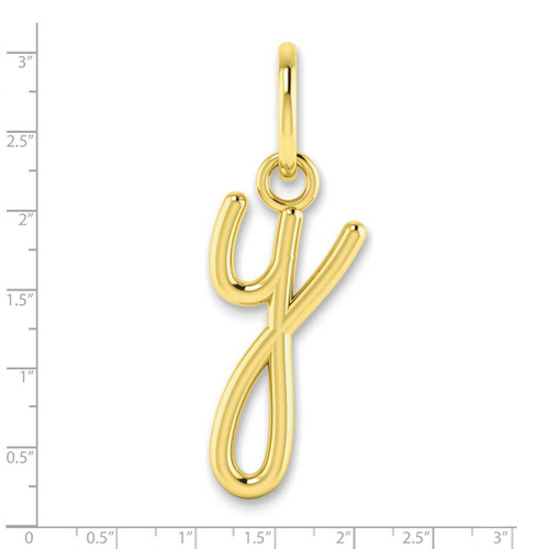 Image of 10K Yellow Gold Lower case Letter Y Initial Charm 10XNA1307Y/Y