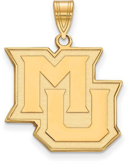 Image of 10K Yellow Gold Marquette University Large Pendant by LogoArt (1Y016MAR)