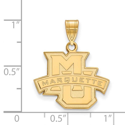 Image of 10K Yellow Gold Marquette University Medium Pendant by LogoArt