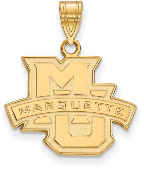 Image of 10K Yellow Gold Marquette University Medium Pendant by LogoArt