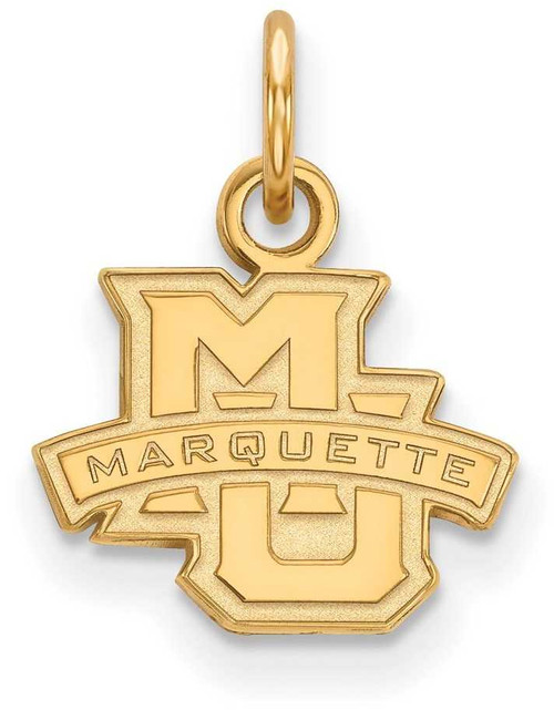 Image of 10K Yellow Gold Marquette University X-Small Pendant by LogoArt (1Y001MAR)
