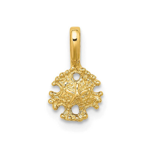 Image of 10K Yellow Gold Mini Sand Dollar w/ Fixed Bail Pendant