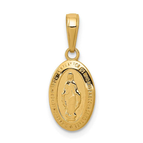 Image of 10K Yellow Gold Miraculous Medal Pendant 10M2515
