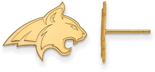 Image of 10K Yellow Gold Montana State University Small Post Earrings by LogoArt