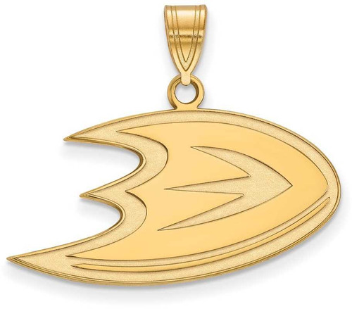 Image of 10K Yellow Gold NHL Anaheim Ducks Medium Pendant by LogoArt