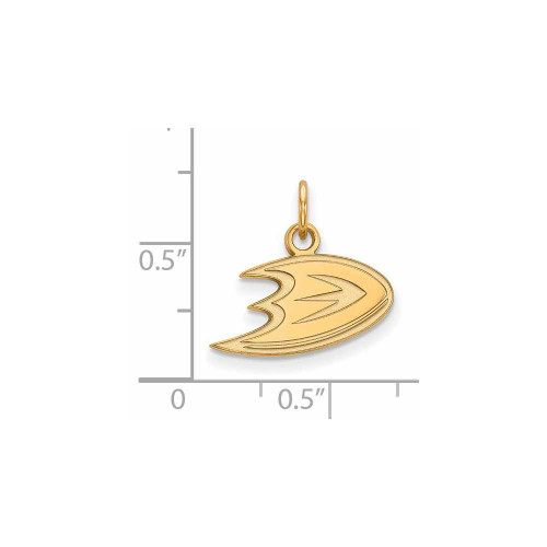 Image of 10K Yellow Gold NHL Anaheim Ducks X-Small Pendant by LogoArt