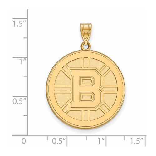 Image of 10K Yellow Gold NHL Boston Bruins XL Pendant by LogoArt