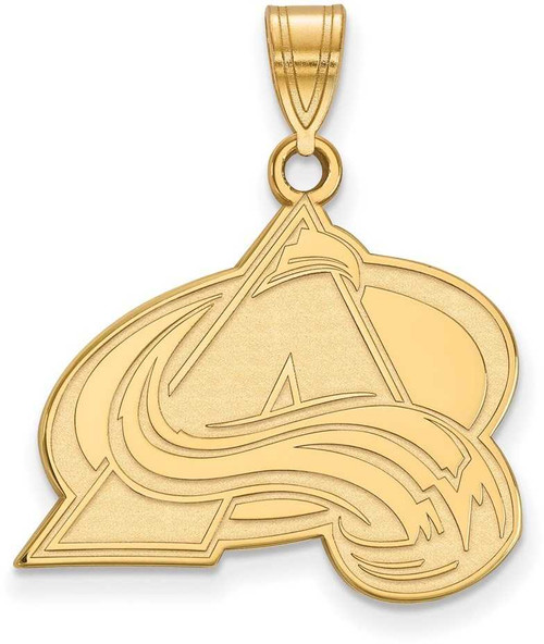 Image of 10K Yellow Gold NHL Colorado Avalanche Large Pendant by LogoArt