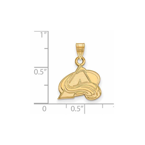 Image of 10K Yellow Gold NHL Colorado Avalanche Small Pendant by LogoArt