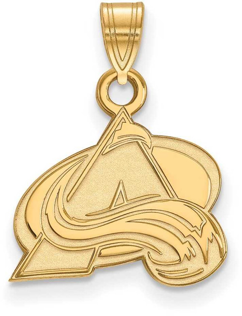Image of 10K Yellow Gold NHL Colorado Avalanche Small Pendant by LogoArt