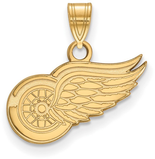 10K Yellow Gold NHL Detroit Red Wings Small Pendant by LogoArt