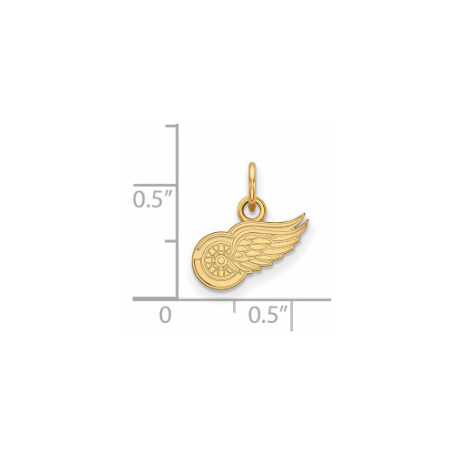 Image of 10K Yellow Gold NHL Detroit Red Wings X-Small Pendant by LogoArt