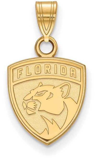 Image of 10K Yellow Gold NHL Florida Panthers Small Pendant by LogoArt