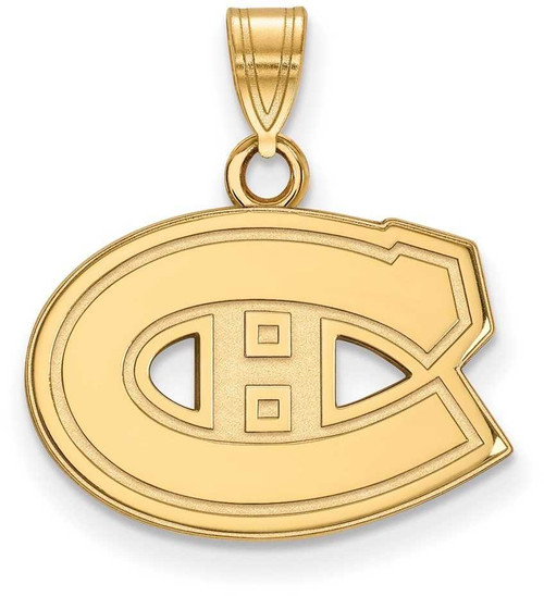 Image of 10K Yellow Gold NHL Montreal Canadiens Small Pendant by LogoArt