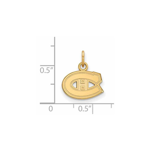 Image of 10K Yellow Gold NHL Montreal Canadiens X-Small Pendant by LogoArt
