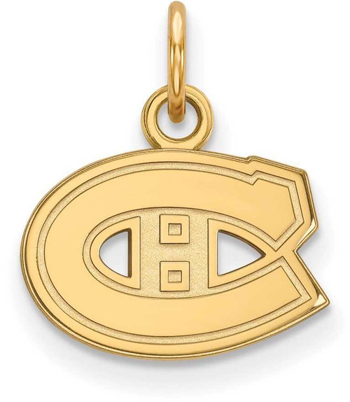 Image of 10K Yellow Gold NHL Montreal Canadiens X-Small Pendant by LogoArt