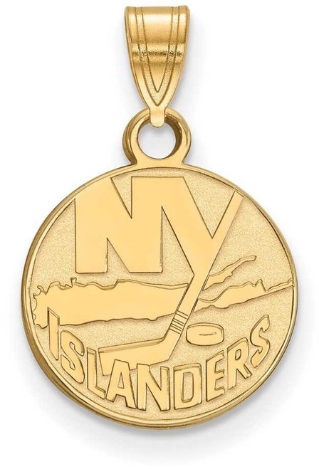 Image of 10K Yellow Gold NHL New York Islanders Small Pendant by LogoArt