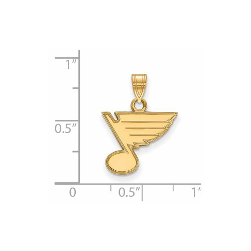 Image of 10K Yellow Gold NHL St. Louis Blues Small Pendant by LogoArt