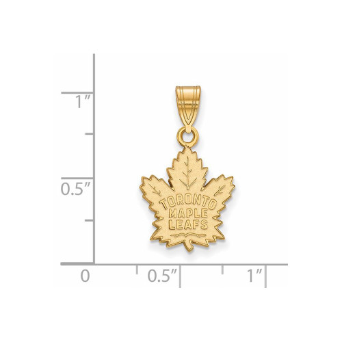 10K Yellow Gold NHL Toronto Maple Leafs Medium Pendant by LogoArt