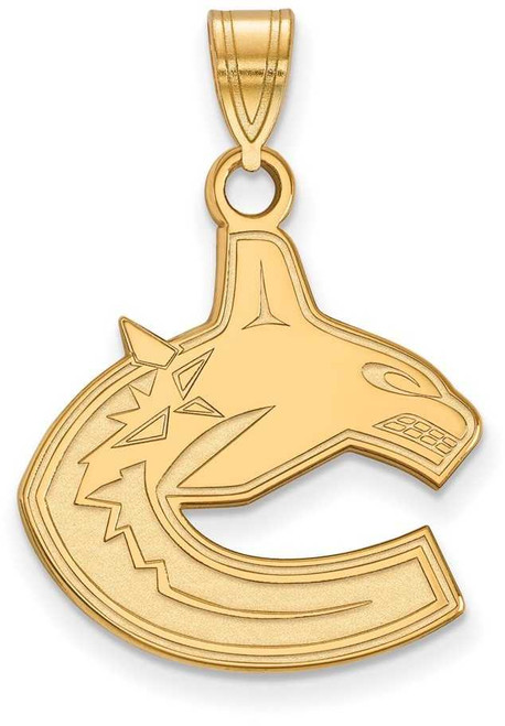 Image of 10K Yellow Gold NHL Vancouver Canucks Large Pendant by LogoArt