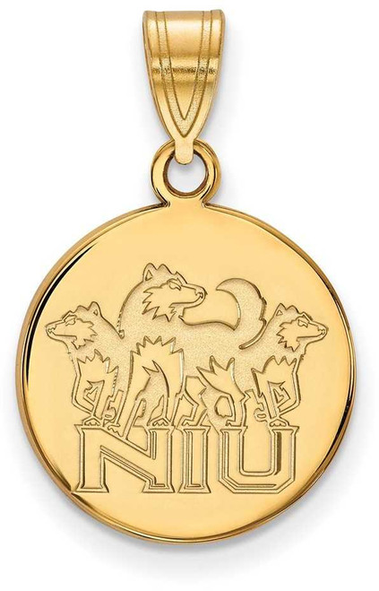 Image of 10K Yellow Gold Northern Illinois University Medium Pendant LogoArt 1Y036NIU