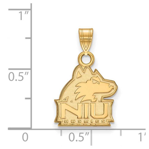 Image of 10K Yellow Gold Northern Illinois University Small Pendant by LogoArt (1Y002NIU)