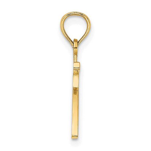 Image of 10k Yellow Gold Number 7 Block Pendant