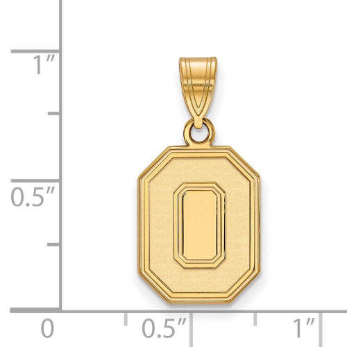 Image of 10K Yellow Gold Ohio State University Medium Pendant by LogoArt (1Y046OSU)