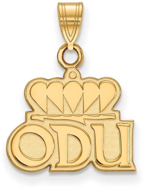 Image of 10K Yellow Gold Old Dominion University Small Pendant by LogoArt (1Y019ODU)
