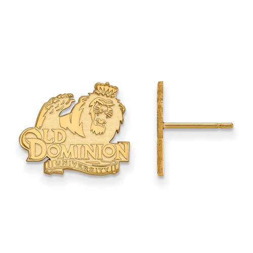 10K Yellow Gold Old Dominion University Small Post Earrings by LogoArt