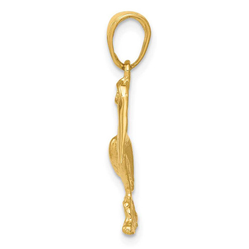 Image of 10k Yellow Gold Pelican Pendant