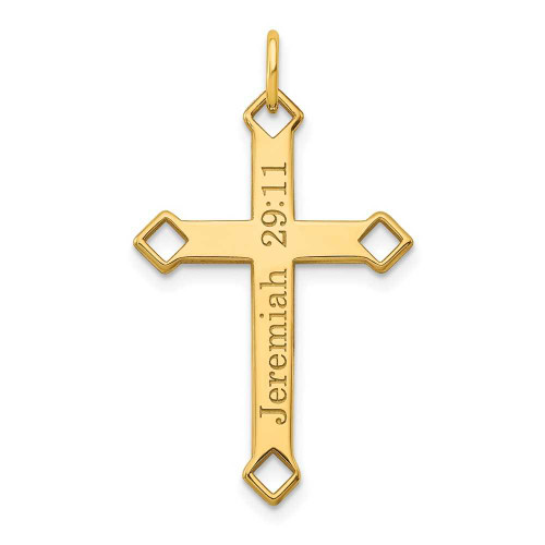 Image of 10k Yellow Gold Personalized Cross Charm