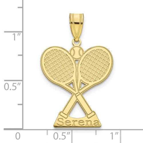 Image of 10K Yellow Gold Personalized Tennis Pendant