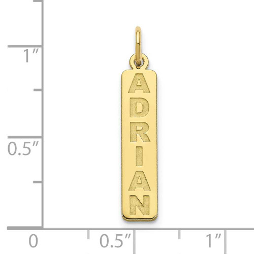 Image of 10K Yellow Gold Personalized Vertical Bar Charm