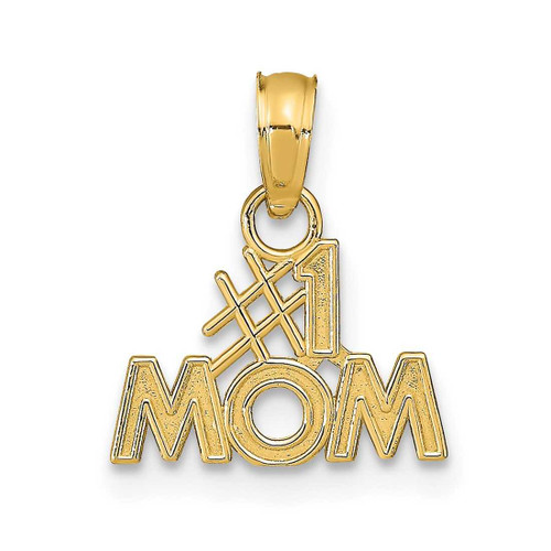 Image of 10K Yellow Gold Polished #1 MOM Pendant