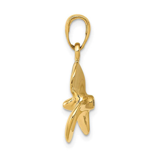 Image of 10k Yellow Gold Polished 3-Dimensional Propeller Pendant