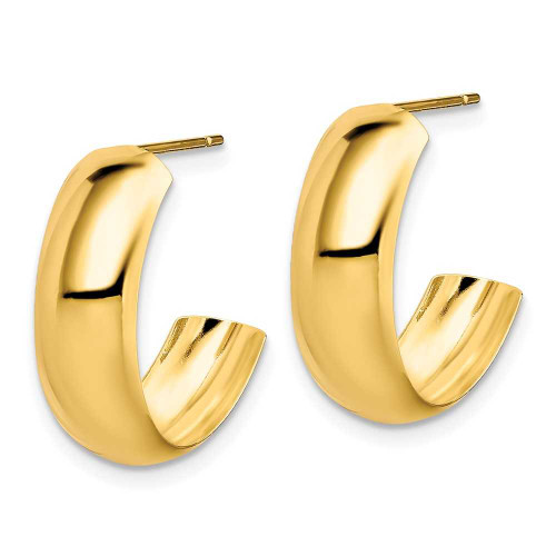 Image of 19.75mm 10k Yellow Gold Polished 6.5mm J-Hoop Earrings