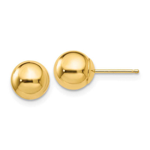 Image of 7mm 10k Yellow Gold Polished 7mm Ball Stud Post Earrings