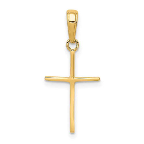 Image of 10k Yellow Gold Polished Cross Pendant 10C3782