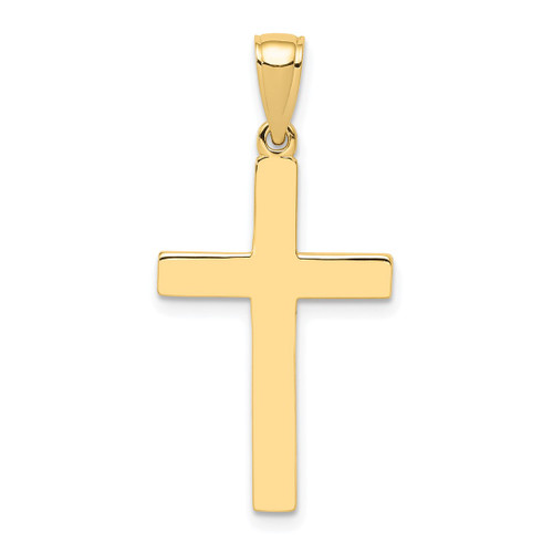 Image of 10k Yellow Gold Polished Cross Pendant 10D3495