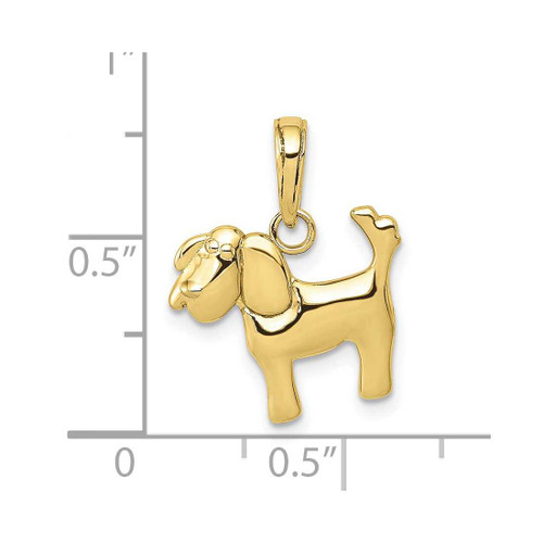 Image of 10K Yellow Gold Polished Dog Pendant