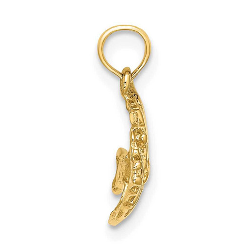 Image of 10K Yellow Gold Polished Engraved FISH Pendant 10K7669