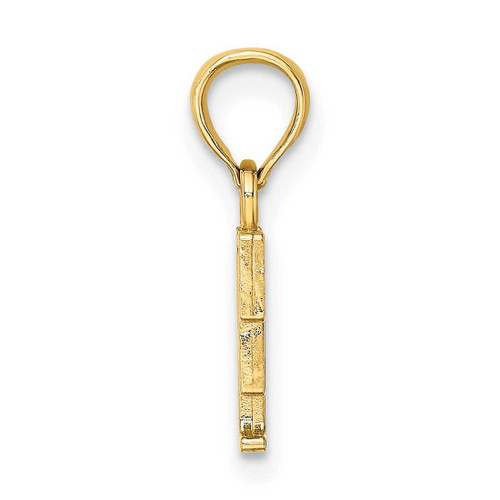 Image of 10k Yellow Gold Polished F Block Initial Pendant