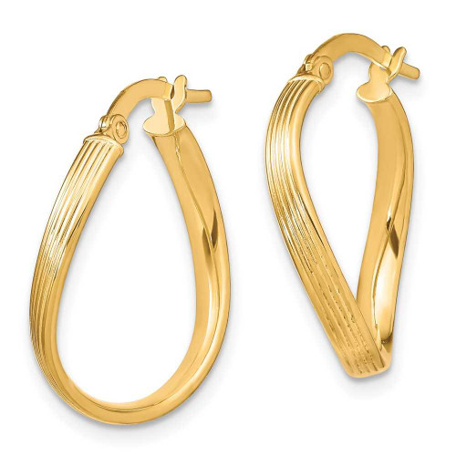 Image of 23mm 10k Yellow Gold Polished Hinged Hoop Earrings 10LE106