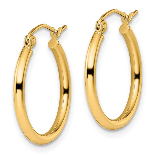 Image of 20mm 10k Yellow Gold Polished Hinged Hoop Earrings TA02