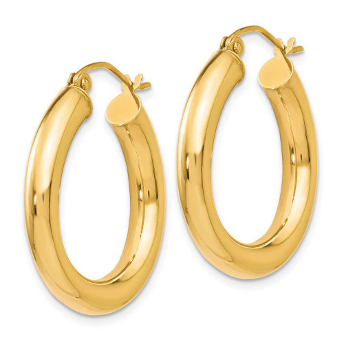 Image of 26mm 10k Yellow Gold Polished Lightweight Hoop Earrings 10LE378