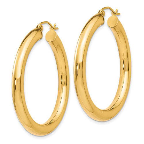 Image of 37mm 10k Yellow Gold Polished Lightweight Hoop Earrings 10LE380