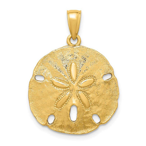 Image of 10k Yellow Gold Polished Sand Dollar Pendant