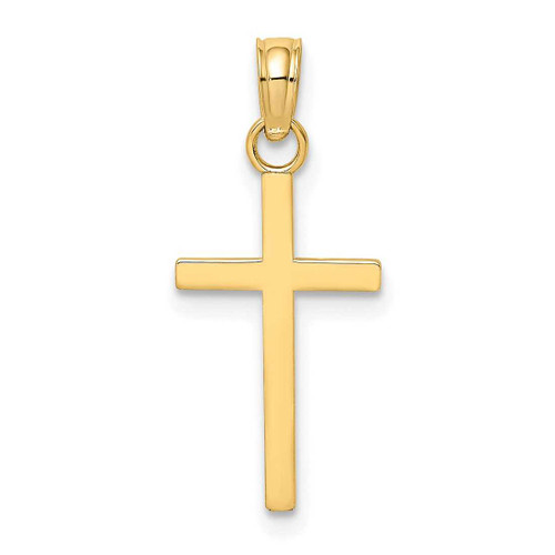 Image of 10K Yellow Gold Polished Small Cross Pendant