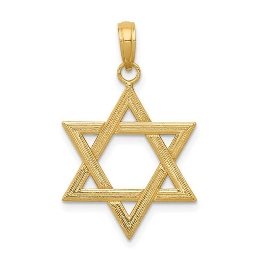 Image of 10k Yellow Gold Polished Star of David Pendant